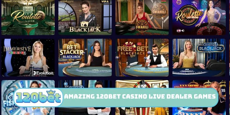A quick look at the amazing 120bet Casino live dealer games.
