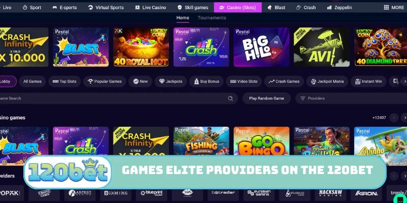 Discover games from elite providers on the 120Bet network