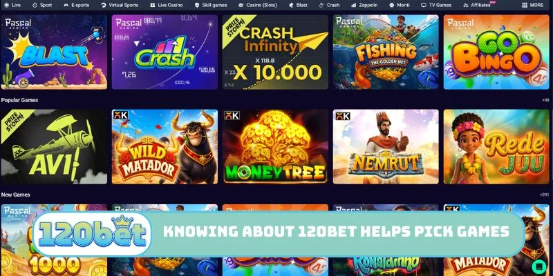 Knowing About 120bet helps you pick games
