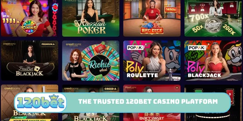 The trusted software providers powering the 120bet Casino platform.